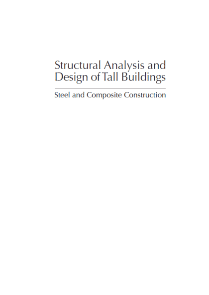 Structural analysis and design of tall buildings